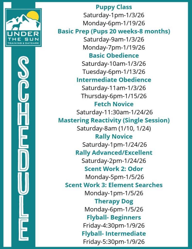 Training Schedule jan 1 1 1