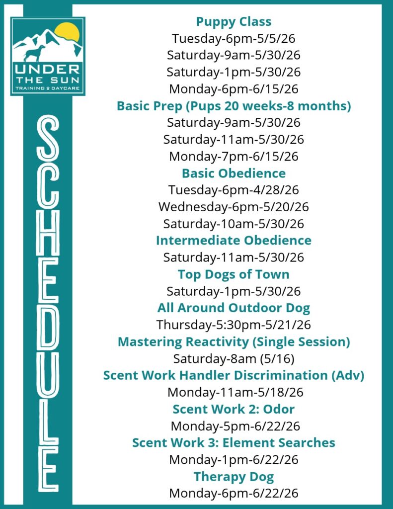 Training Schedule may 1